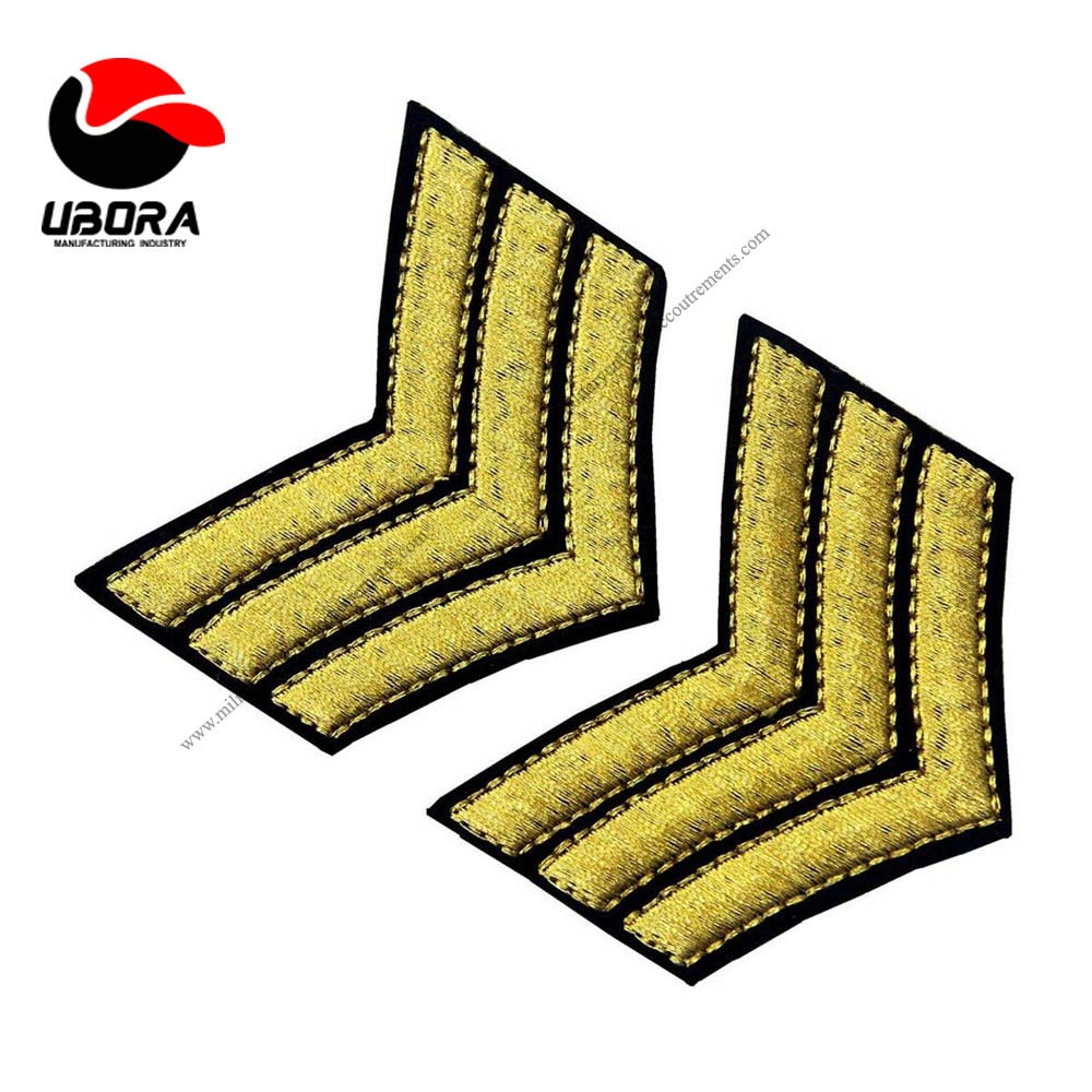 3 bar Chevrons Sergeant Stripes Embroidered Arms manufacturer chevron army military uniform